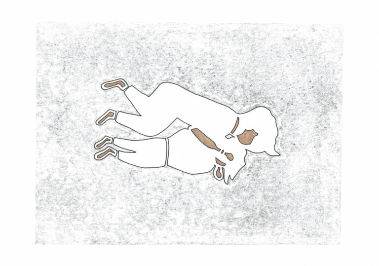 Grafik. Kinder liegen nebeneinander